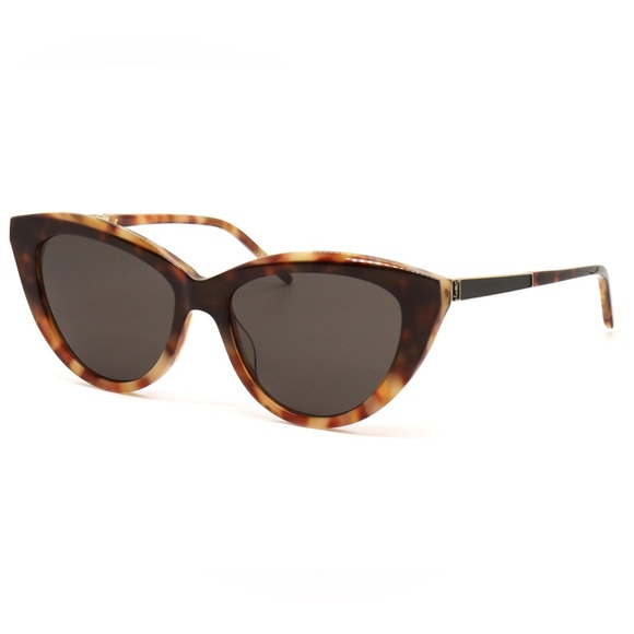 NEW SAINT LAURENT CAT EYE SUNGLASSES SL M81 004 SAINT LAURENT SLM81 004 BROWN - Picture 2 of 7